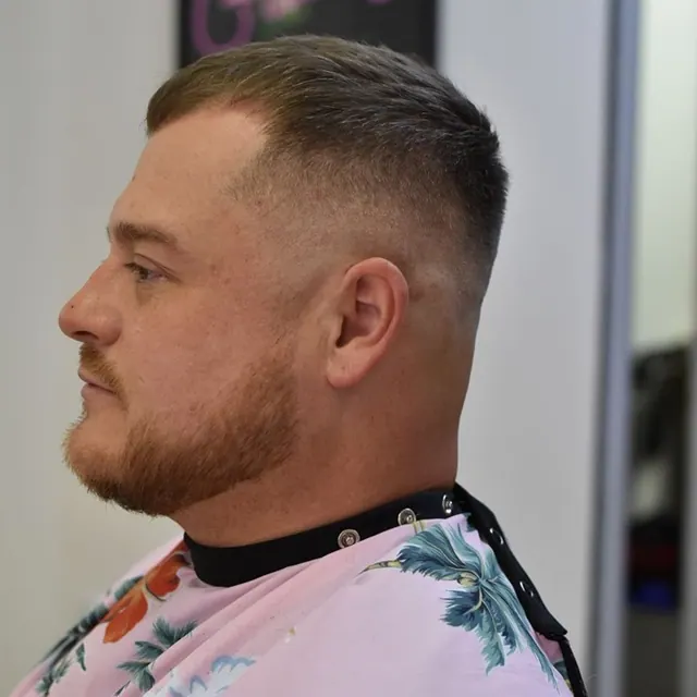 A crop and beard at Guilty Barber Club