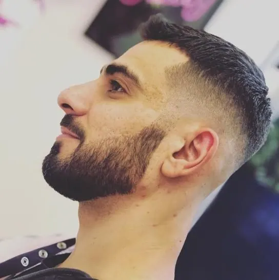 A beard shaped at Guilty Barber Club